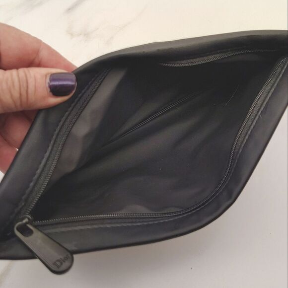 Dior Black Blue Sparkle logo Makeup Cosmetic Bag - Picture 9 of 9